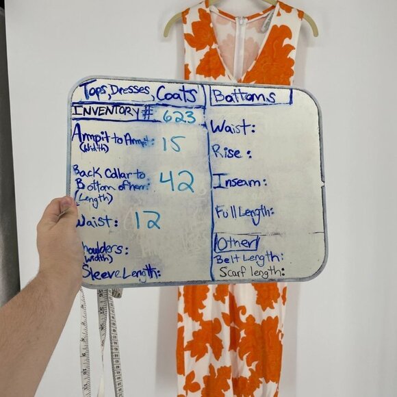 Tanya Taylor Orange white Paisley fitted  dress 0 - Picture 10 of 12